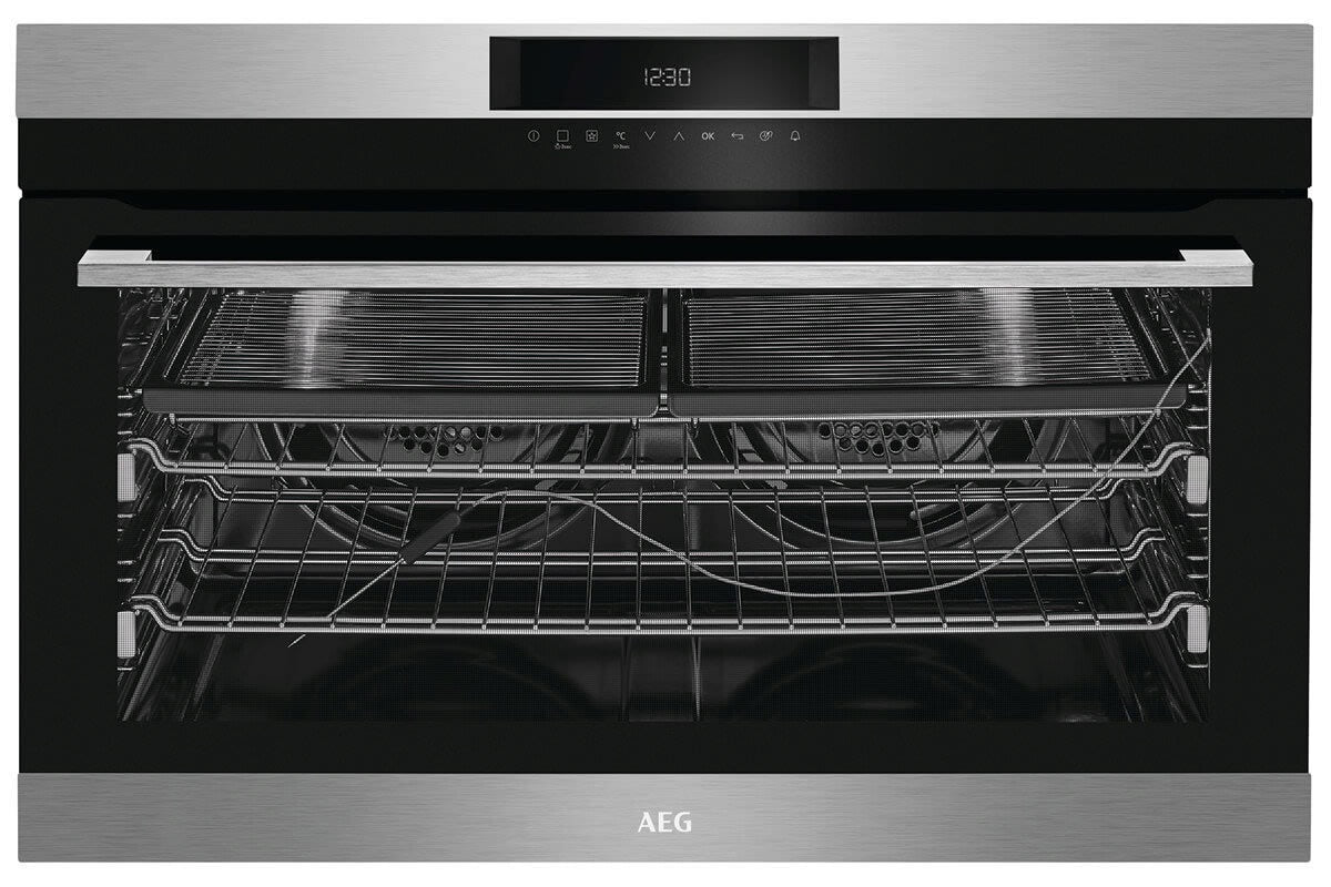 Factory second AEG 90cm SenseCook Pyroluxe™ Multifunction Oven with Food Sensor (Stainless Steel)(NAT) - Second Hand Appliances Geebung