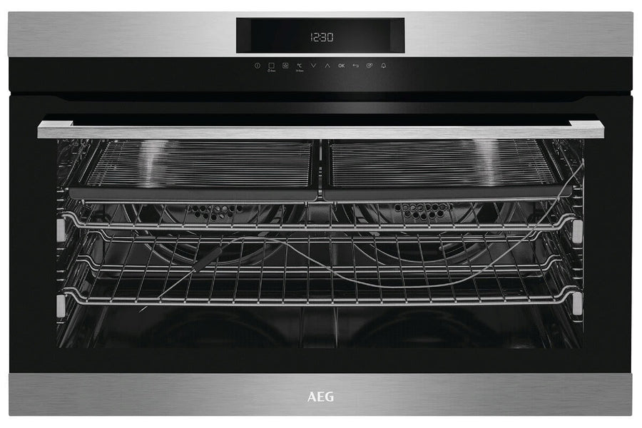 Factory second AEG 90cm SenseCook Pyroluxe™ Multifunction Oven with Food Sensor (Stainless Steel)(NAT) - Second Hand Appliances Geebung