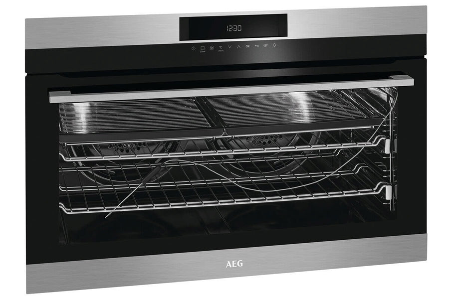 Factory second AEG 90cm SenseCook Pyroluxe™ Multifunction Oven with Food Sensor (Stainless Steel)(NAT) - Second Hand Appliances Geebung