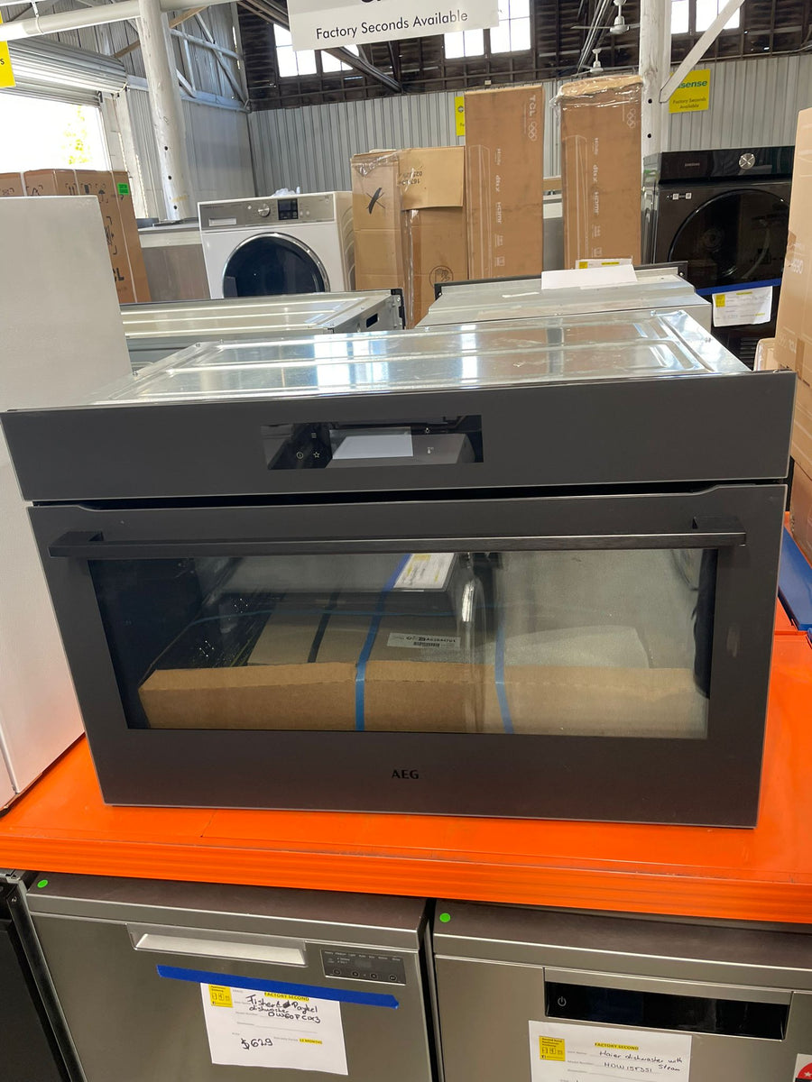 Factory second AEG 90cm SenseCook Pyrolytic Oven BPK75891PT (NAT) - Second Hand Appliances Geebung