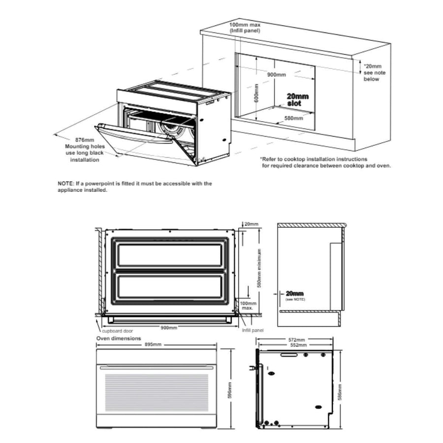 Factory second AEG BPK75891PT 90cm SenseCook Pyroluxe Multifunction Oven - Matte Black - Second Hand Appliances Geebung
