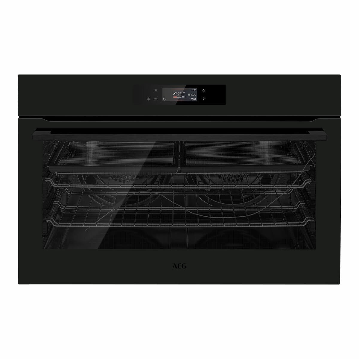 Factory second AEG BPK75891PT 90cm SenseCook Pyroluxe Multifunction Oven - Matte Black - Second Hand Appliances Geebung