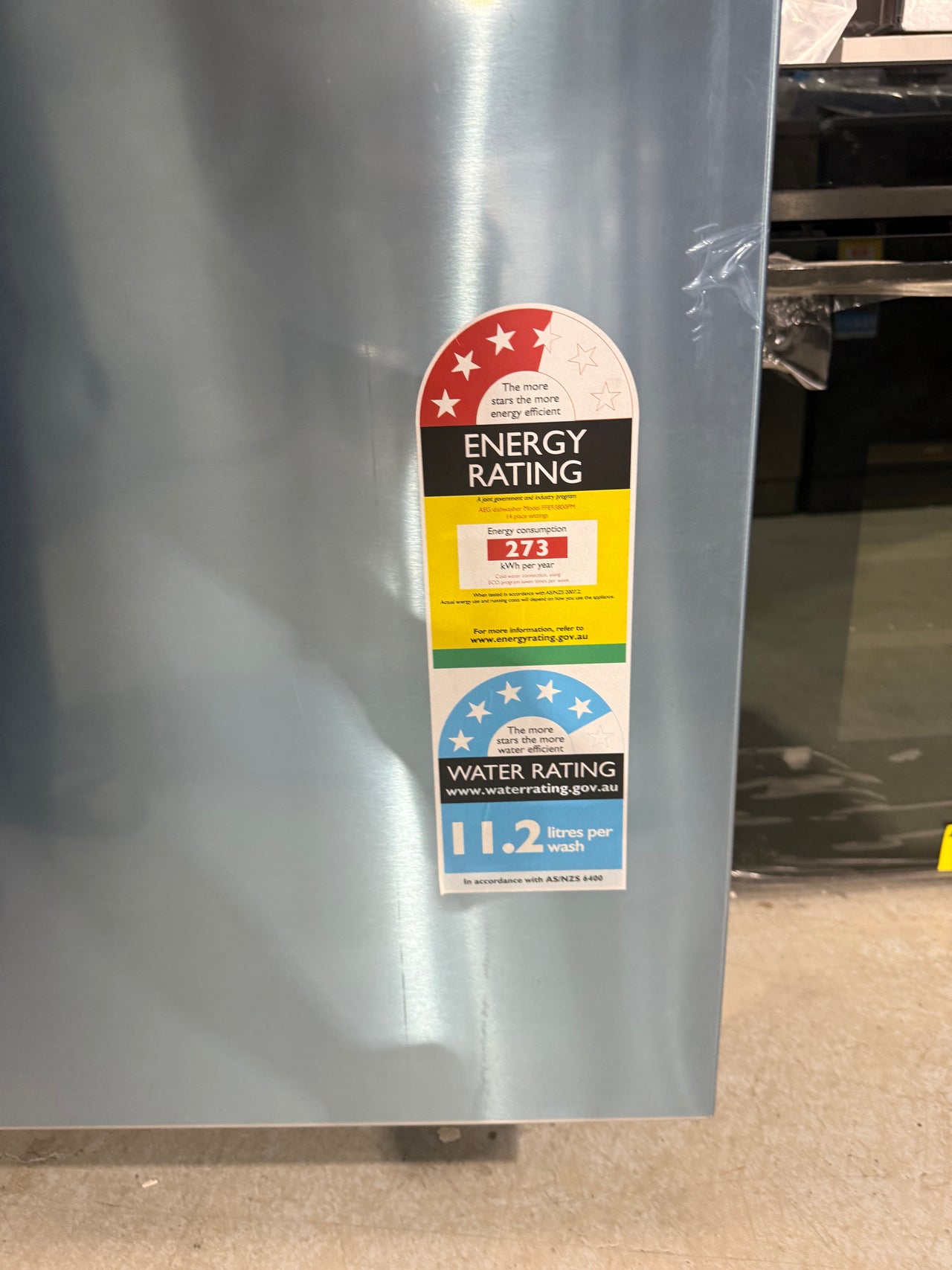 Factory second AEG FFE93800PM 60cm built-under stainless steel dishwasher - Second Hand Appliances Geebung