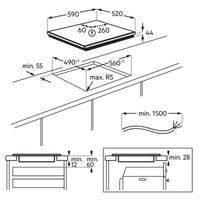 Thumbnail for Factory second AEG TotalFlex 60cm Induction Cooktop – Black Glass (IKK64681FB) - Second Hand Appliances Geebung