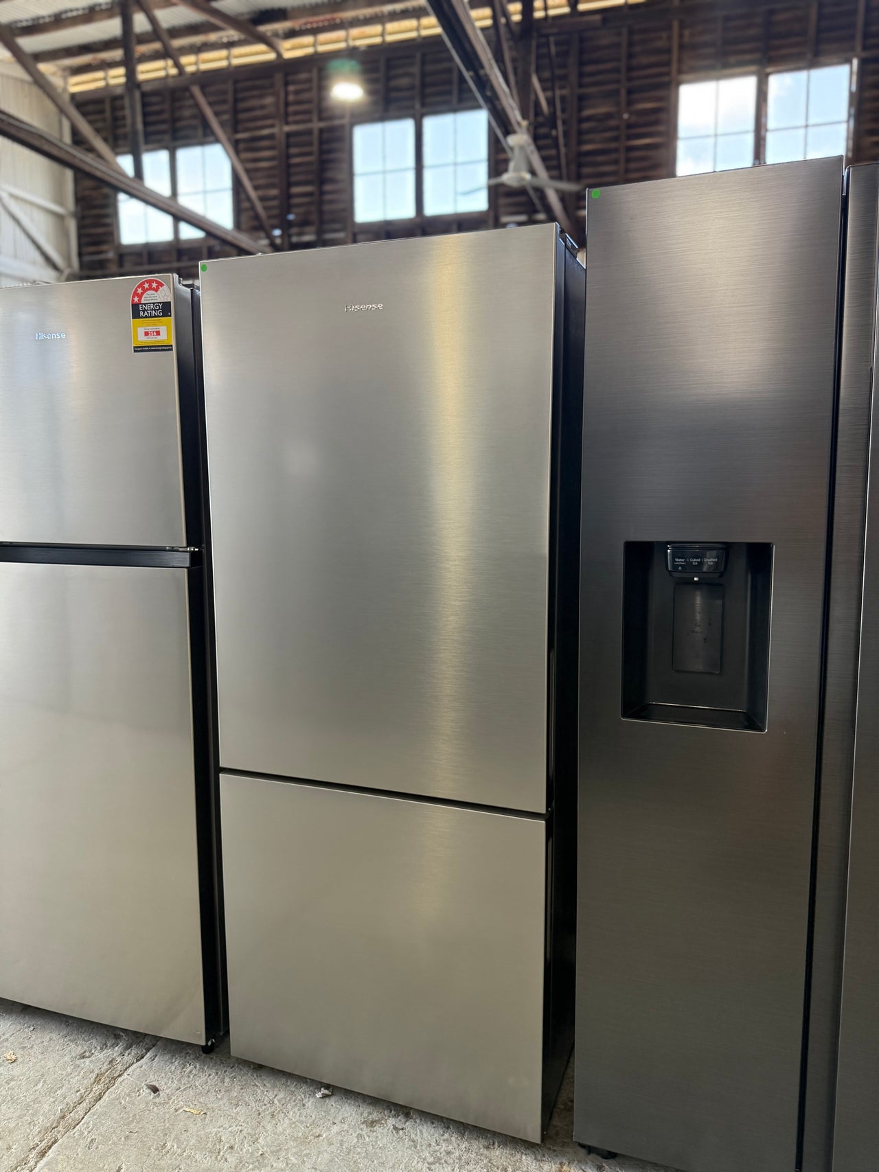 Buy Factory second/Carton damaged Hisense 417L PureFlat Bottom Mount Refrigerator – HRBM418S (Silver) |  | [product_variant] | Second Hand Appliances Geebung Brisbane