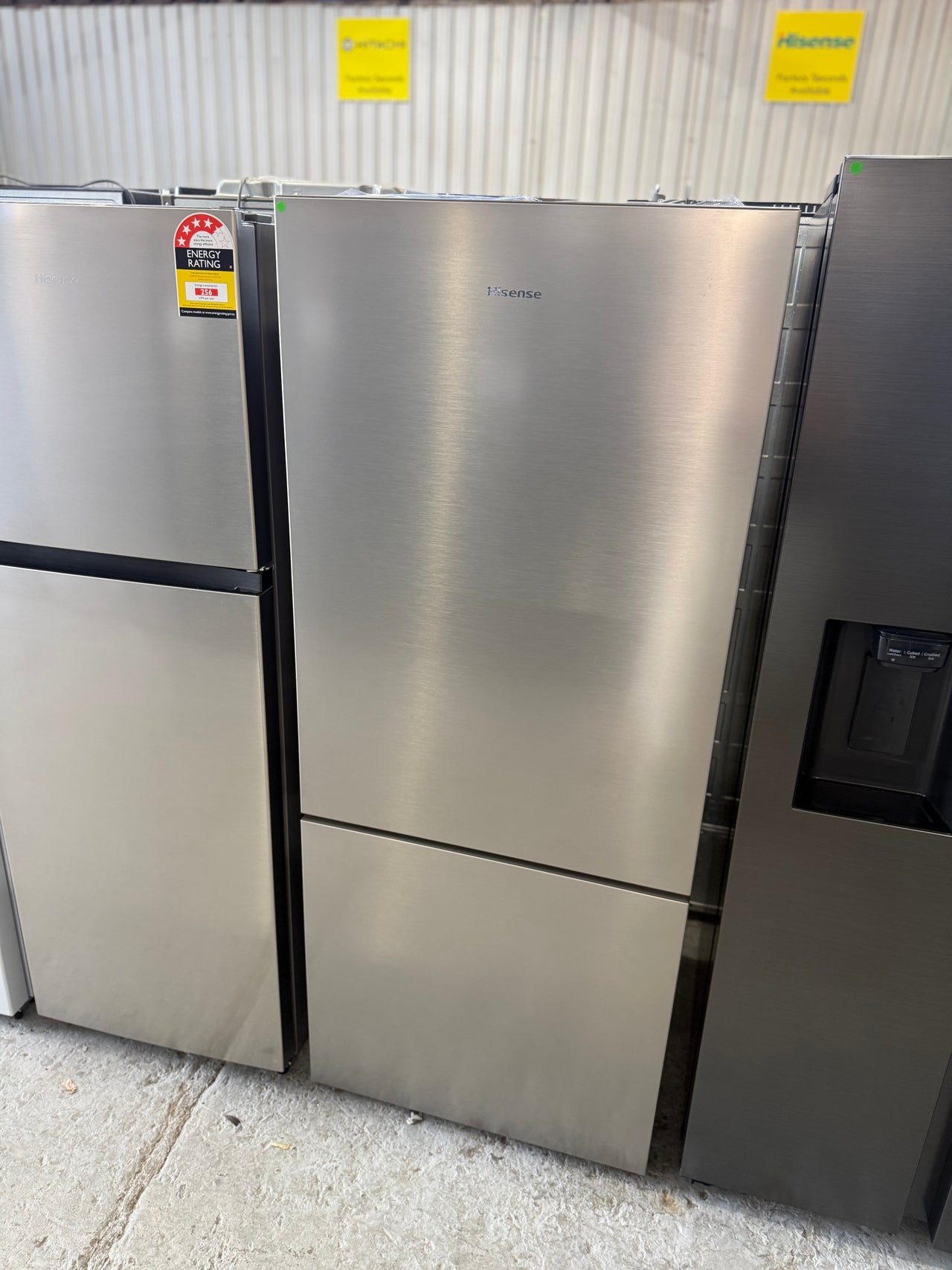 Buy Factory second/Carton damaged Hisense 417L PureFlat Bottom Mount Refrigerator – HRBM418S (Silver) |  | [product_variant] | Second Hand Appliances Geebung Brisbane