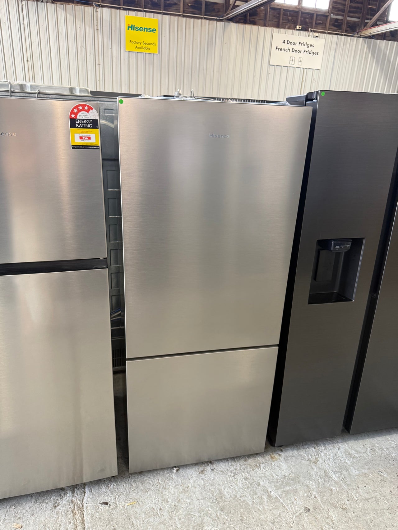 Buy Factory second/Carton damaged Hisense 417L PureFlat Bottom Mount Refrigerator – HRBM418S (Silver) |  | [product_variant] | Second Hand Appliances Geebung Brisbane