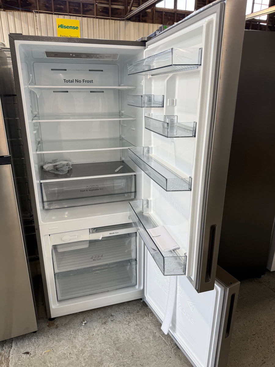 Buy Factory second/Carton damaged Hisense 417L PureFlat Bottom Mount Refrigerator – HRBM418S (Silver) |  | [product_variant] | Second Hand Appliances Geebung Brisbane