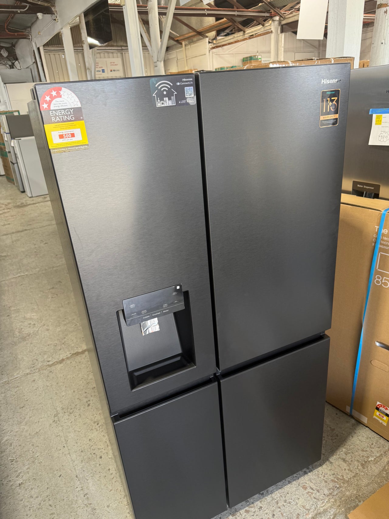 Buy Factory second/Carton damaged Hisense 632 L Side-by-Side Refrigerator – Black Steel (HRSBS632BW) |  | [product_variant] | Second Hand Appliances Geebung Brisbane