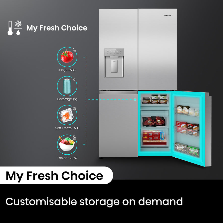 Buy Factory second/Carton damaged Hisense 640 L PureFlex French Door Fridge – Stainless Steel (HRCD640TSW) |  | [product_variant] | Second Hand Appliances Geebung Brisbane
