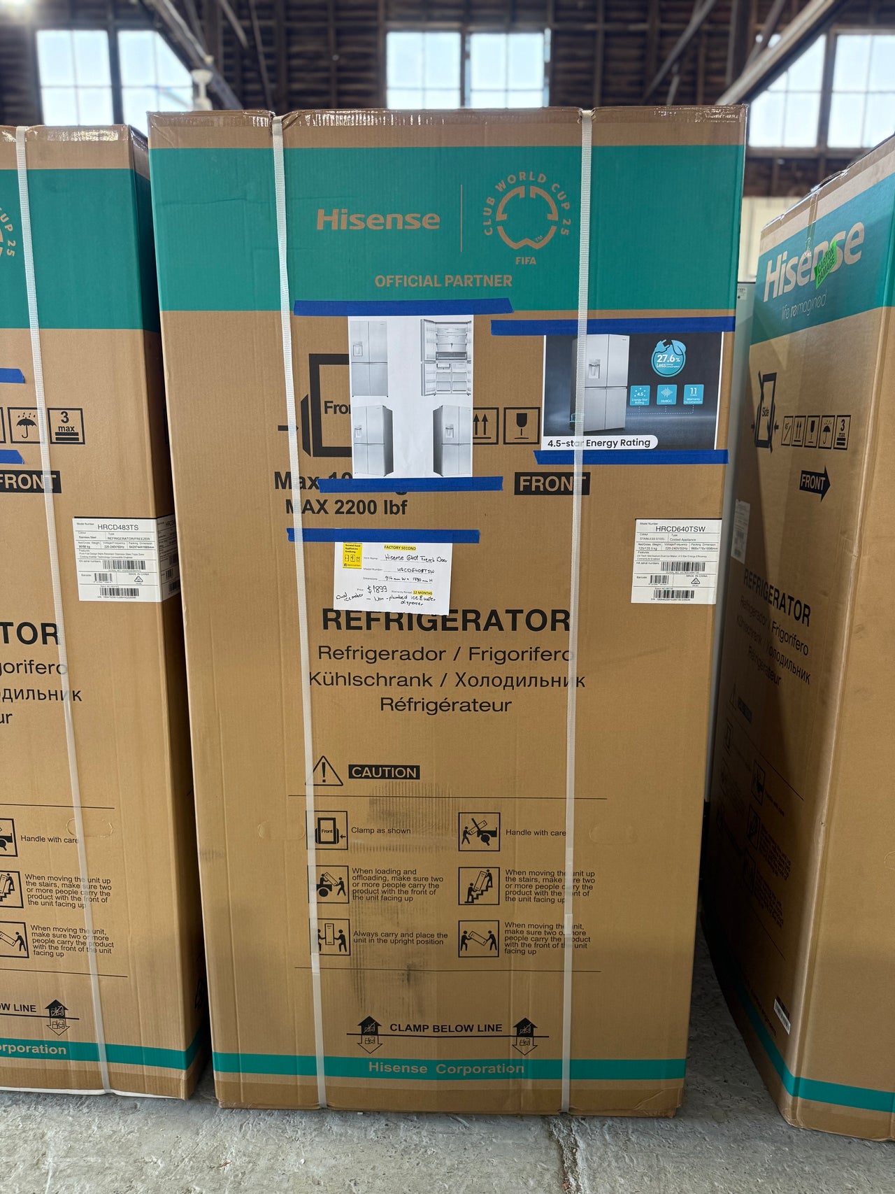 Buy Factory second/Carton damaged Hisense 640 L PureFlex French Door Fridge – Stainless Steel (HRCD640TSW) |  | [product_variant] | Second Hand Appliances Geebung Brisbane