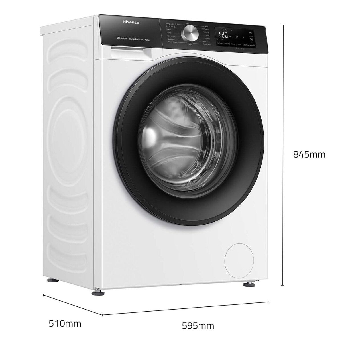 Buy Factory second/Carton damaged Hisense 7.5kg Series 3 Front Load Washing Machine HWFS7514S |  | [product_variant] | Second Hand Appliances Geebung Brisbane