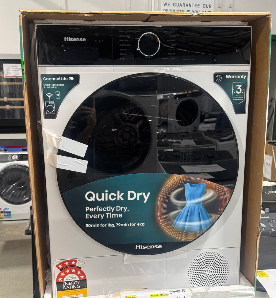 Factory second/Carton damaged Hisense HDF5I90H 9kg Heat Pump Dryer - Second Hand Appliances Geebung
