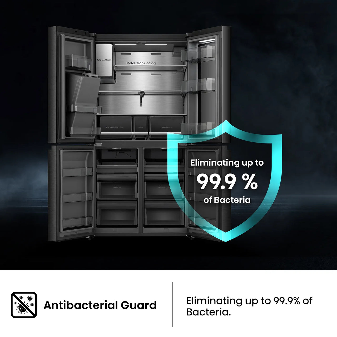 Factory second/Carton damaged Hisense HRCD615TBWV 615L PureView French Door Fridge - Second Hand Appliances Geebung