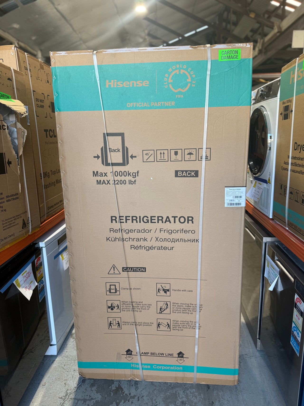 Factory second/Carton damaged Hisense HRCD615TBWV 615L PureView French Door Fridge - Second Hand Appliances Geebung