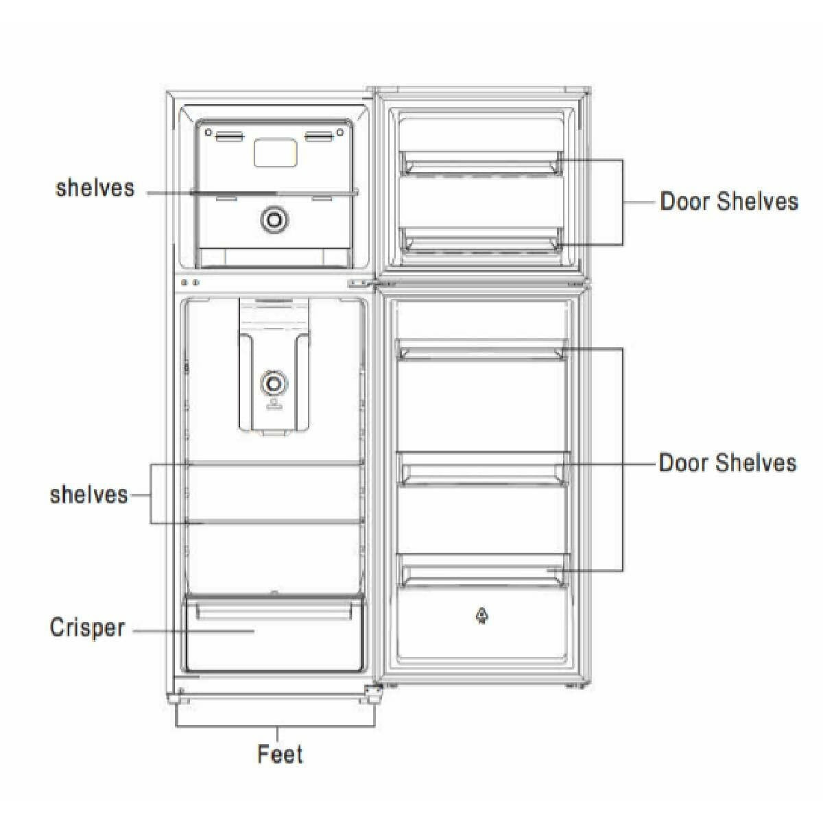 Factory second/Carton damaged TCL 362L Top Mount Fridge – P362TMW - Second Hand Appliances Geebung