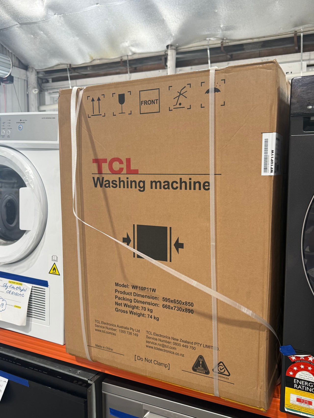 Factory second/Carton damaged TCL WF10P11W – 10 kg Front Load Washing Machine (White) - Second Hand Appliances Geebung