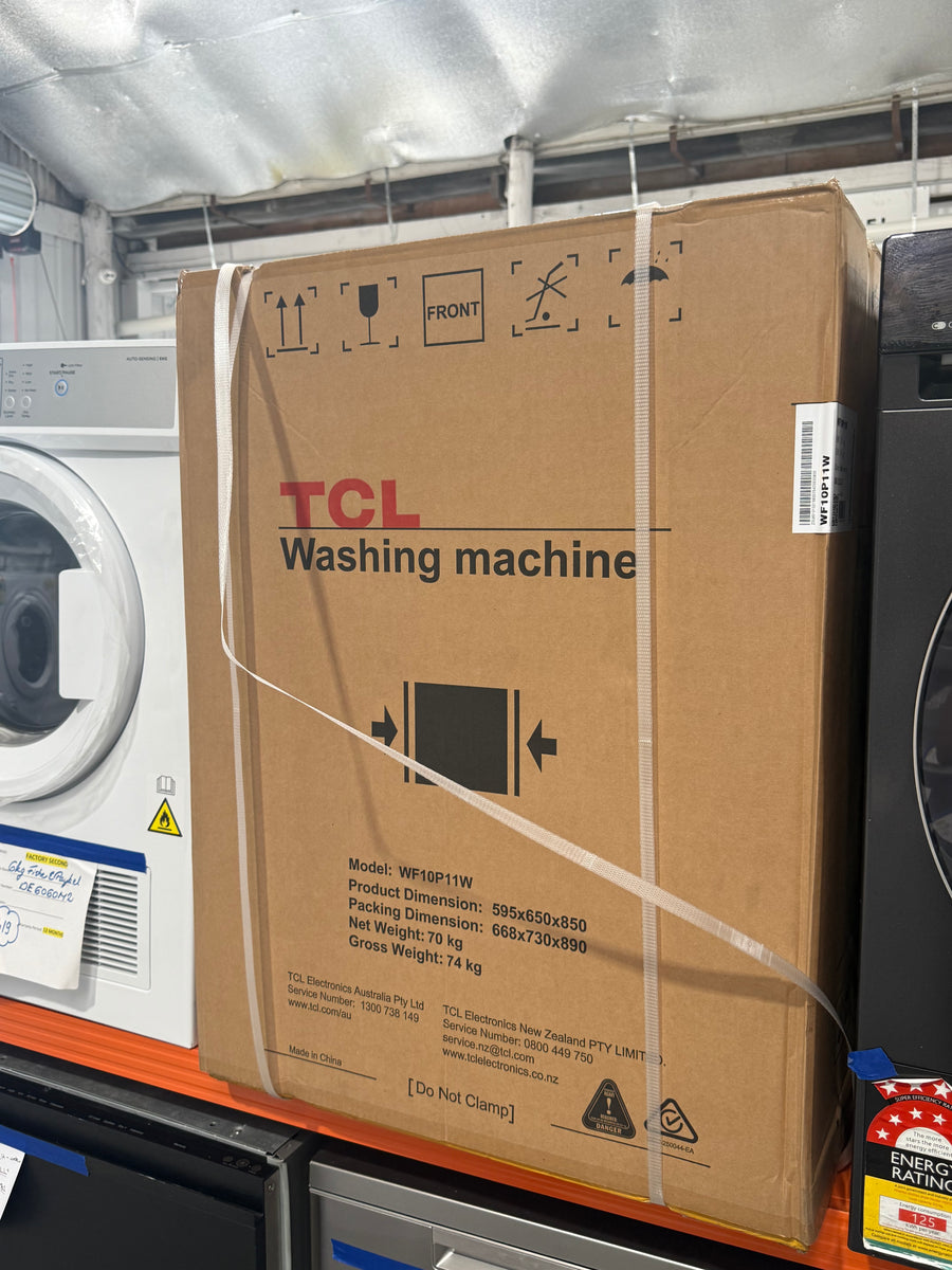 Factory second/Carton damaged TCL WF10P11W – 10 kg Front Load Washing Machine (White) - Second Hand Appliances Geebung