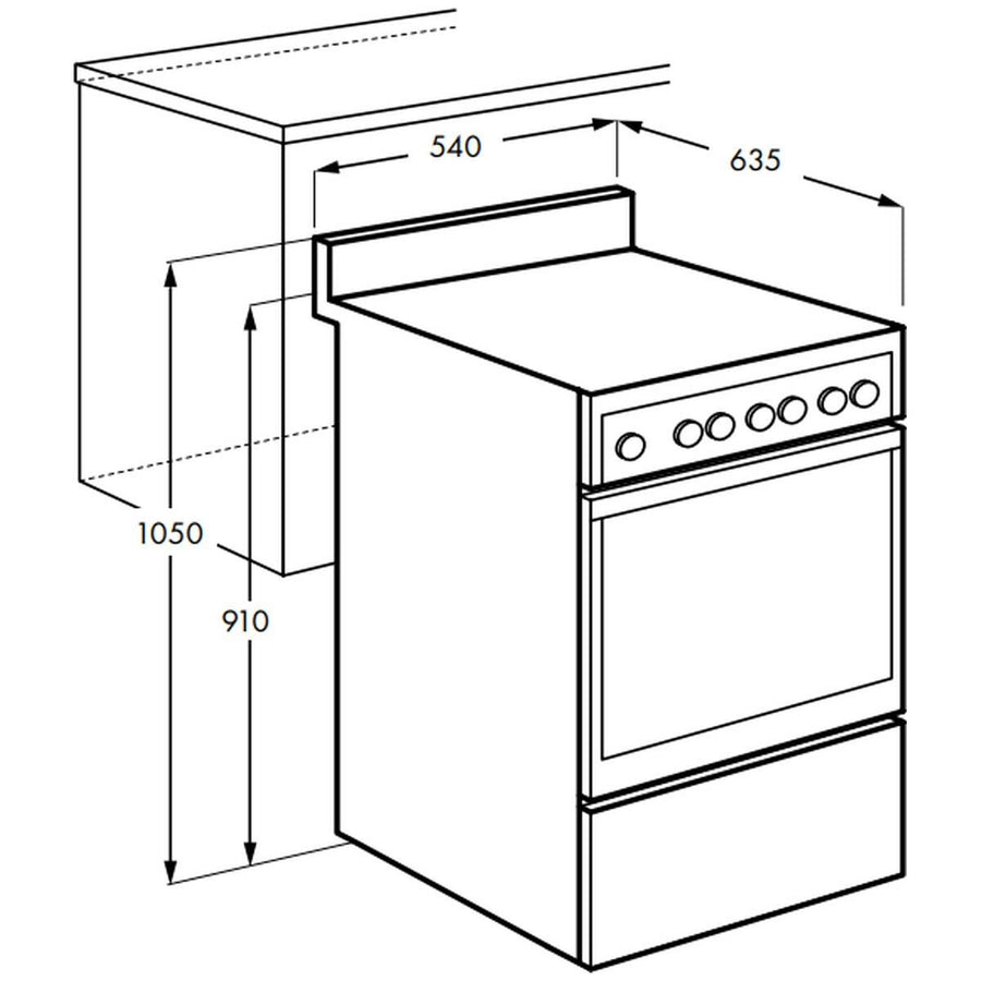 Factory second Chef 54cm Conventional Gas Stainless Steel Freestanding Oven CFG504SCH(NAT) - Second Hand Appliances Geebung