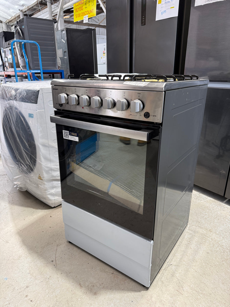 Factory second Chef 54cm Conventional Gas Stainless Steel Freestanding Oven CFG504SCH(NAT) - Second Hand Appliances Geebung
