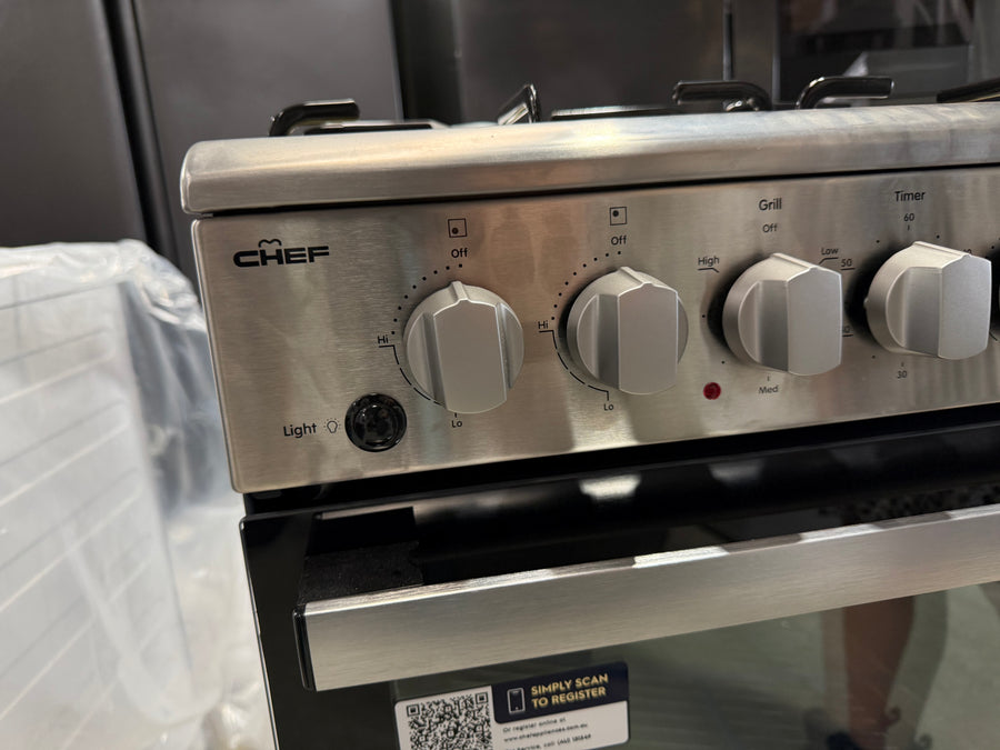 Factory second Chef 54cm Conventional Gas Stainless Steel Freestanding Oven CFG504SCH(NAT) - Second Hand Appliances Geebung