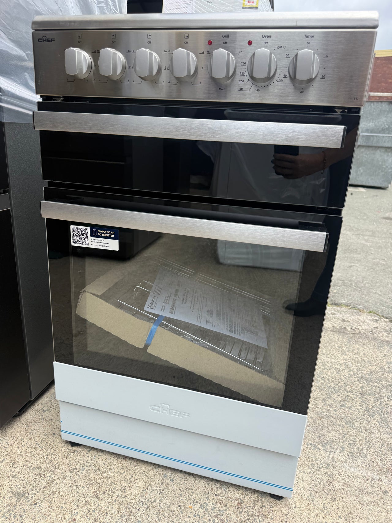 Factory second Chef 54cm Electric Freestanding Cooker – CFE547SBB - Second Hand Appliances Geebung