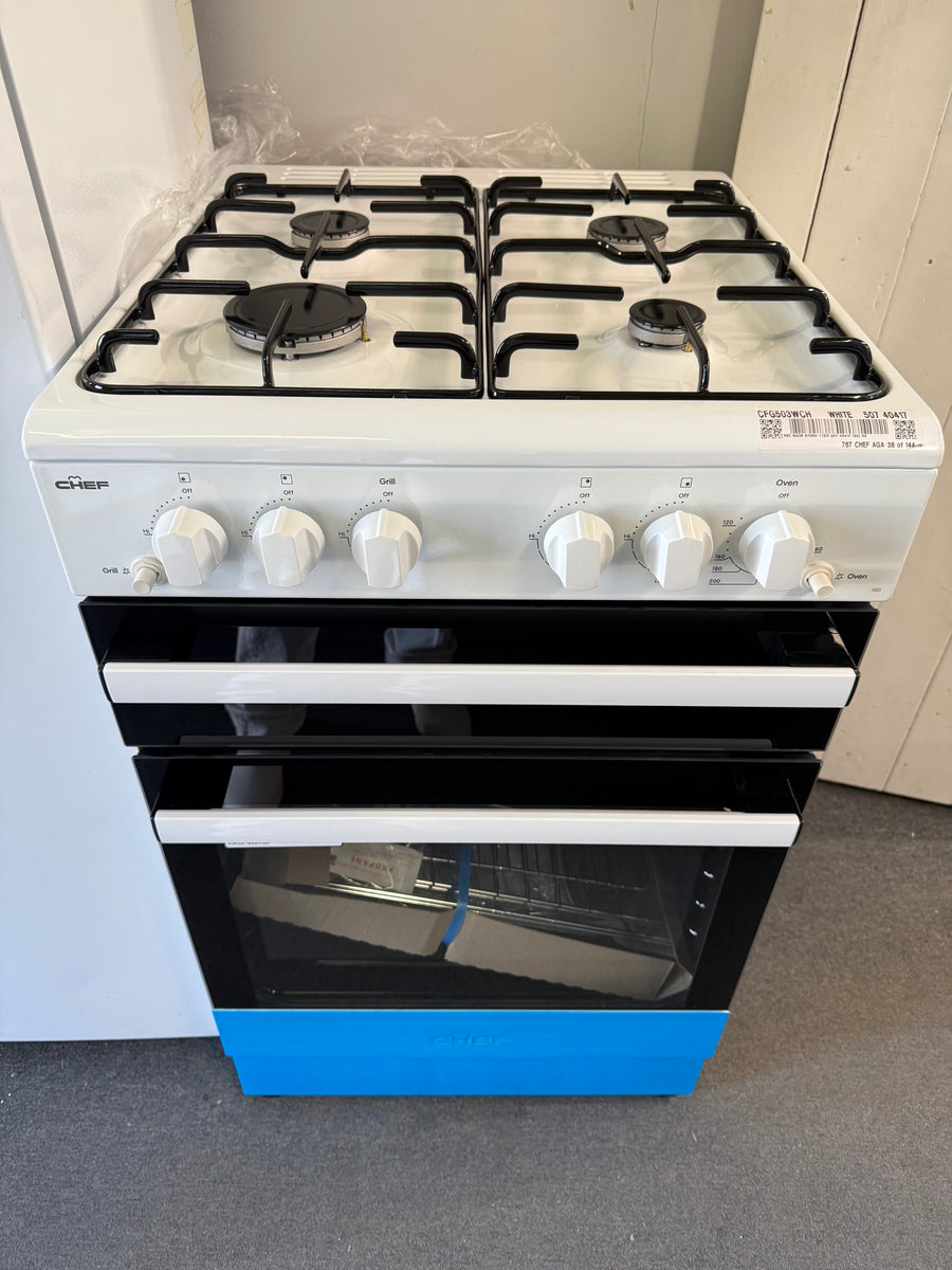 Factory second Chef CFG503WCH 54cm Freestanding Gas Cooker - Second Hand Appliances Geebung