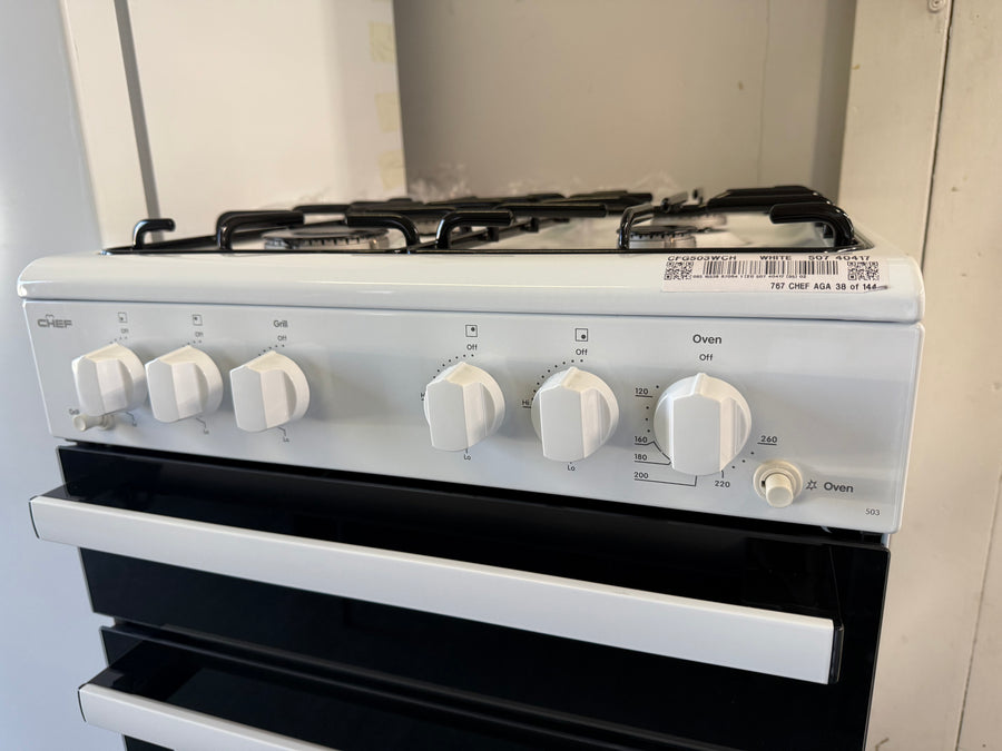 Factory second Chef CFG503WCH 54cm Freestanding Gas Cooker - Second Hand Appliances Geebung