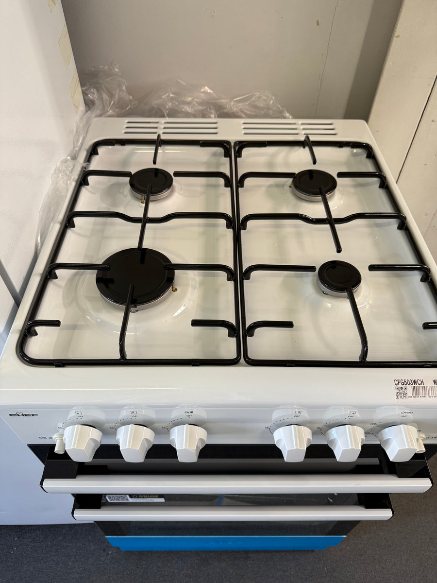 Factory second Chef CFG503WCH 54cm Freestanding Gas Cooker - Second Hand Appliances Geebung