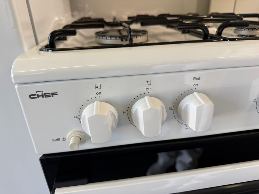 Factory second Chef CFG503WCH 54cm Freestanding Gas Cooker - Second Hand Appliances Geebung