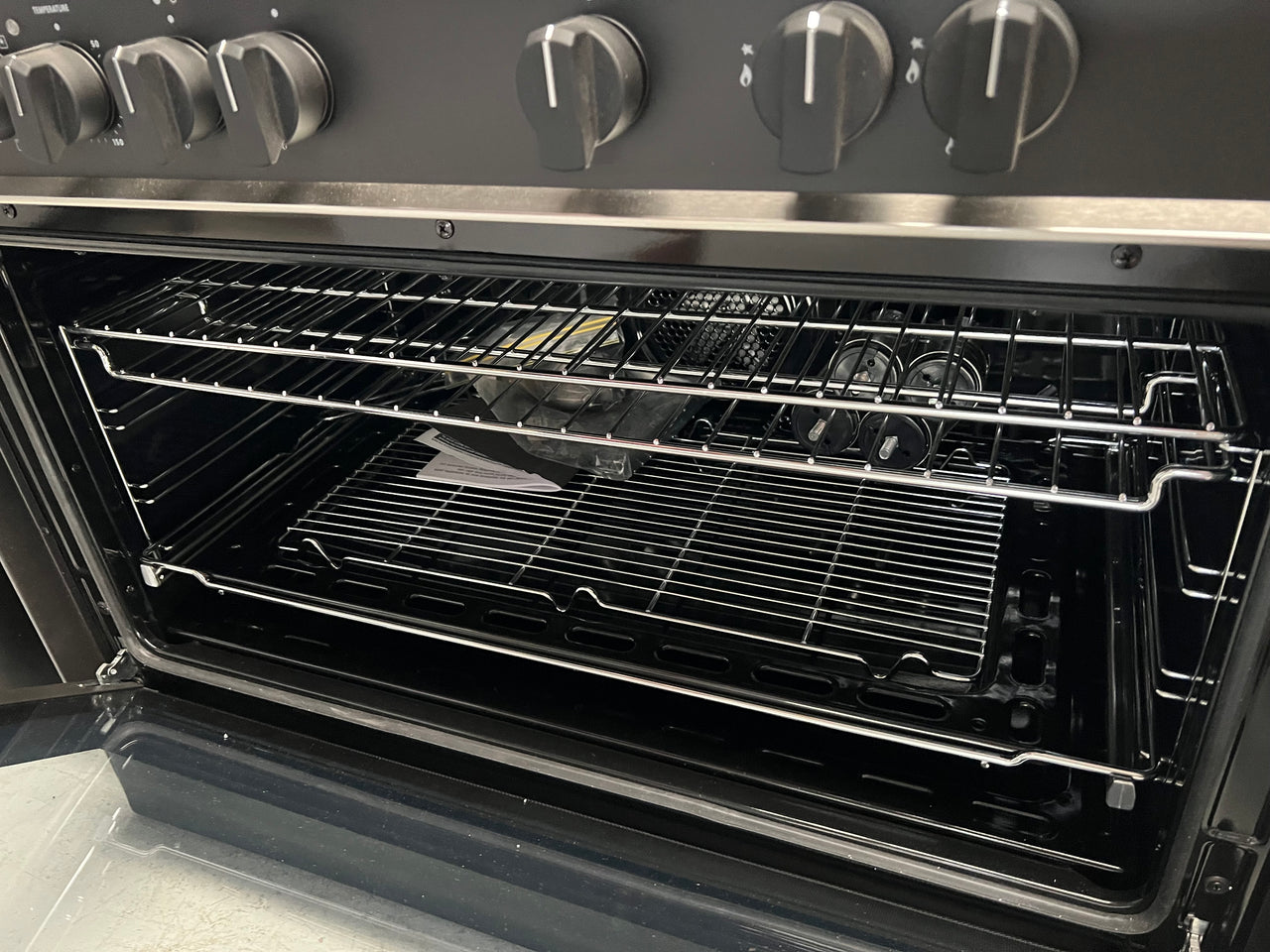 Factory second DeLonghi 90cm Dual Fuel Upright Cooker Anthracite - Second Hand Appliances Geebung