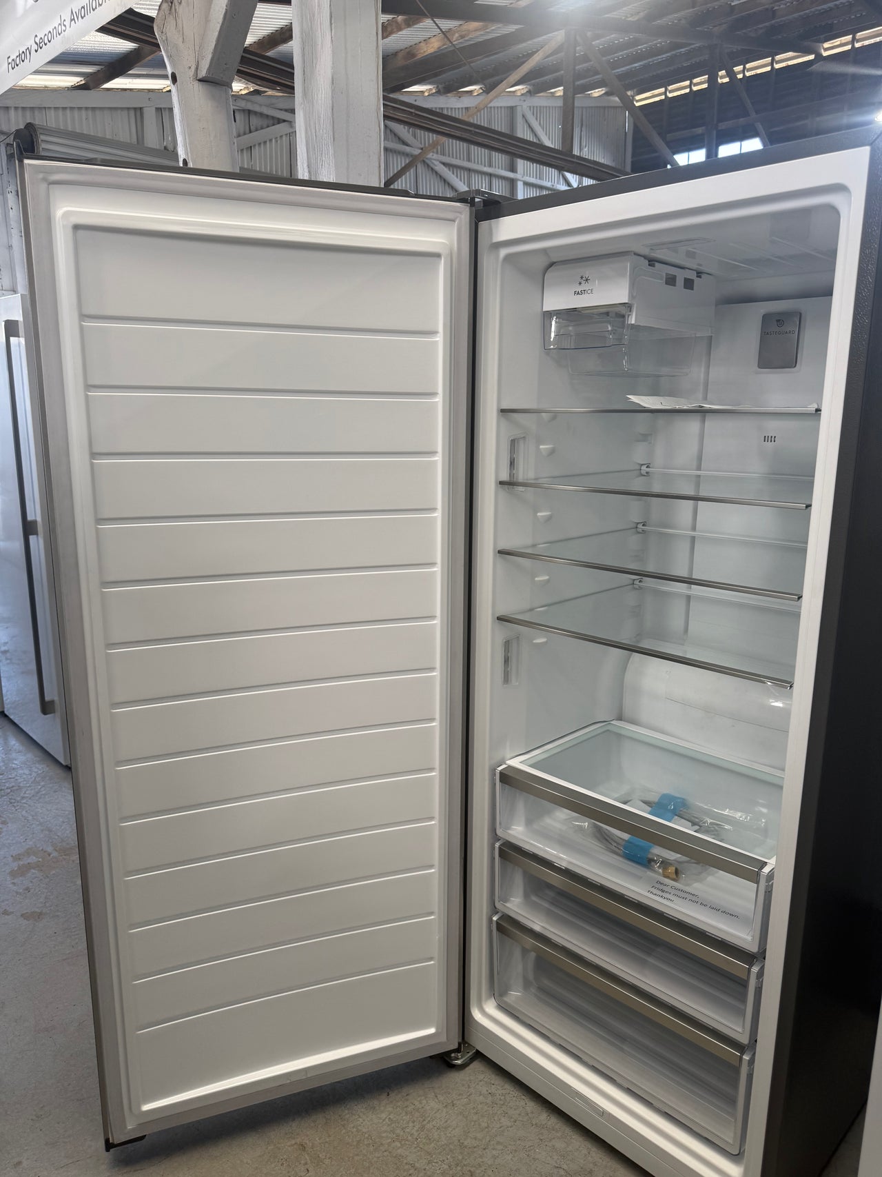 Factory second Electrolux 388L Upright Frost Free Freezer – Stainless Steel Model: EFE4227SC-L - Second Hand Appliances Geebung