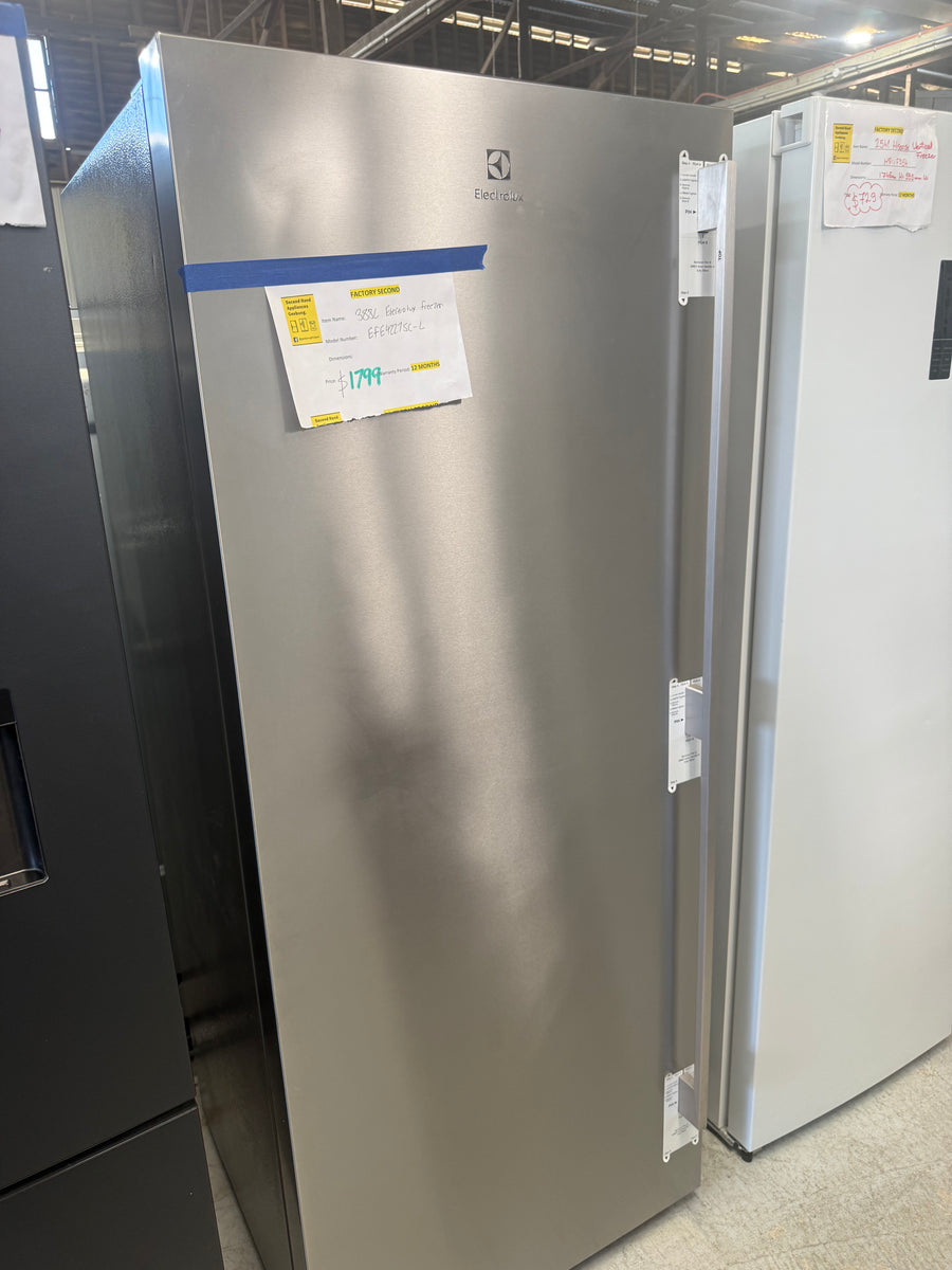 Factory second Electrolux 388L Upright Frost Free Freezer – Stainless Steel Model: EFE4227SC-L - Second Hand Appliances Geebung