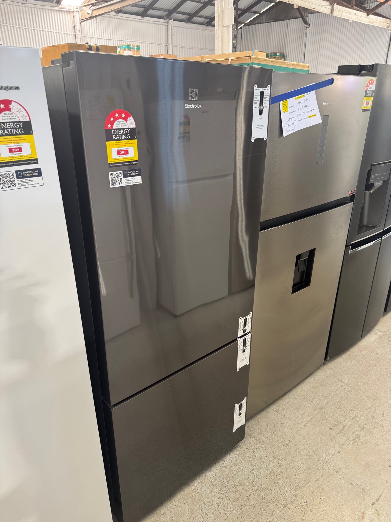 Buy Factory second Electrolux 425 L Bottom Mount Frost Free Fridge – Left Hinged (EBE4507BCX-L)(NAT) |  | [product_variant] | Second Hand Appliances Geebung Brisbane