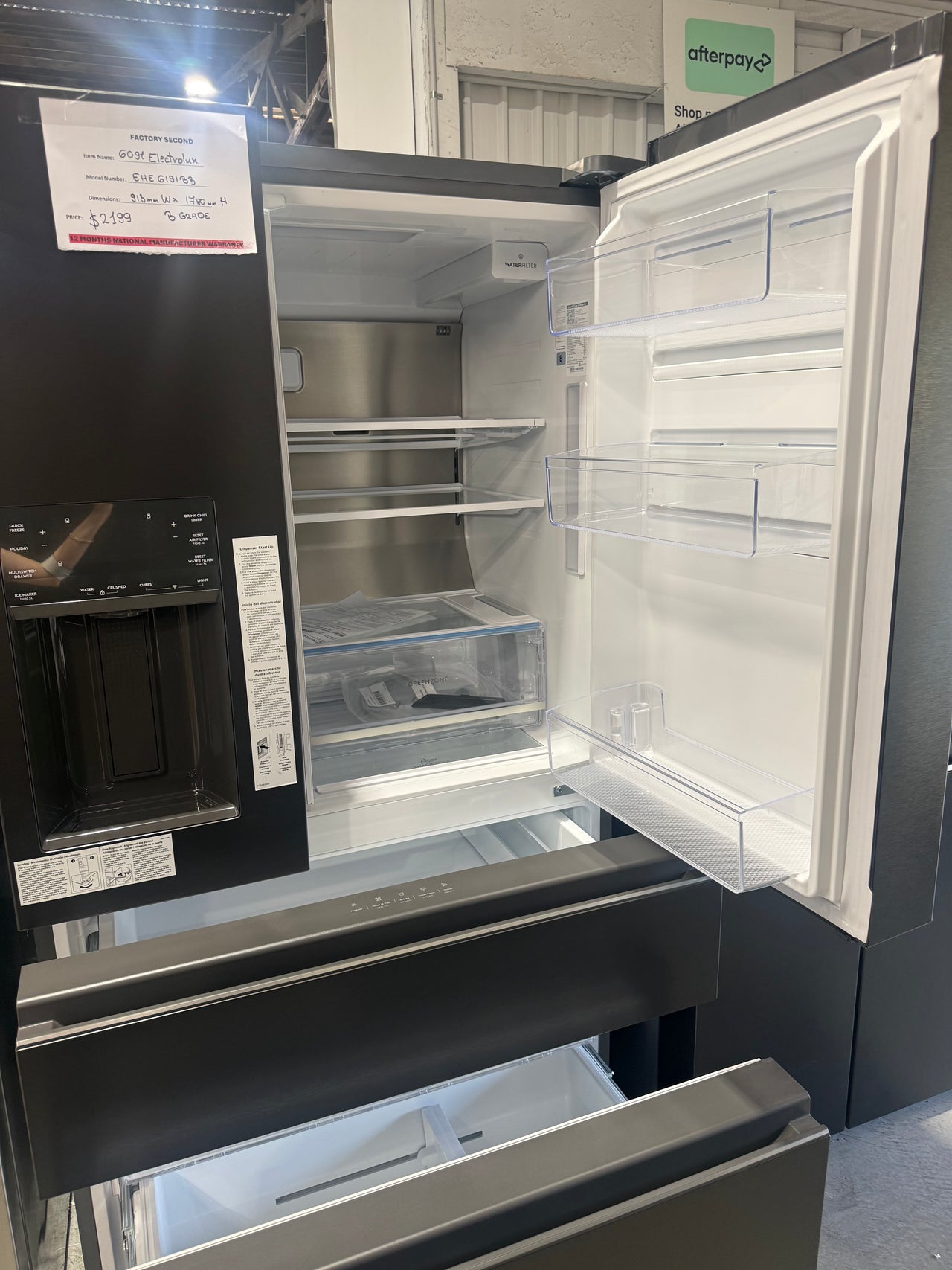 Factory second Electrolux 609L French Door Fridge – EHE6191BB - Second Hand Appliances Geebung