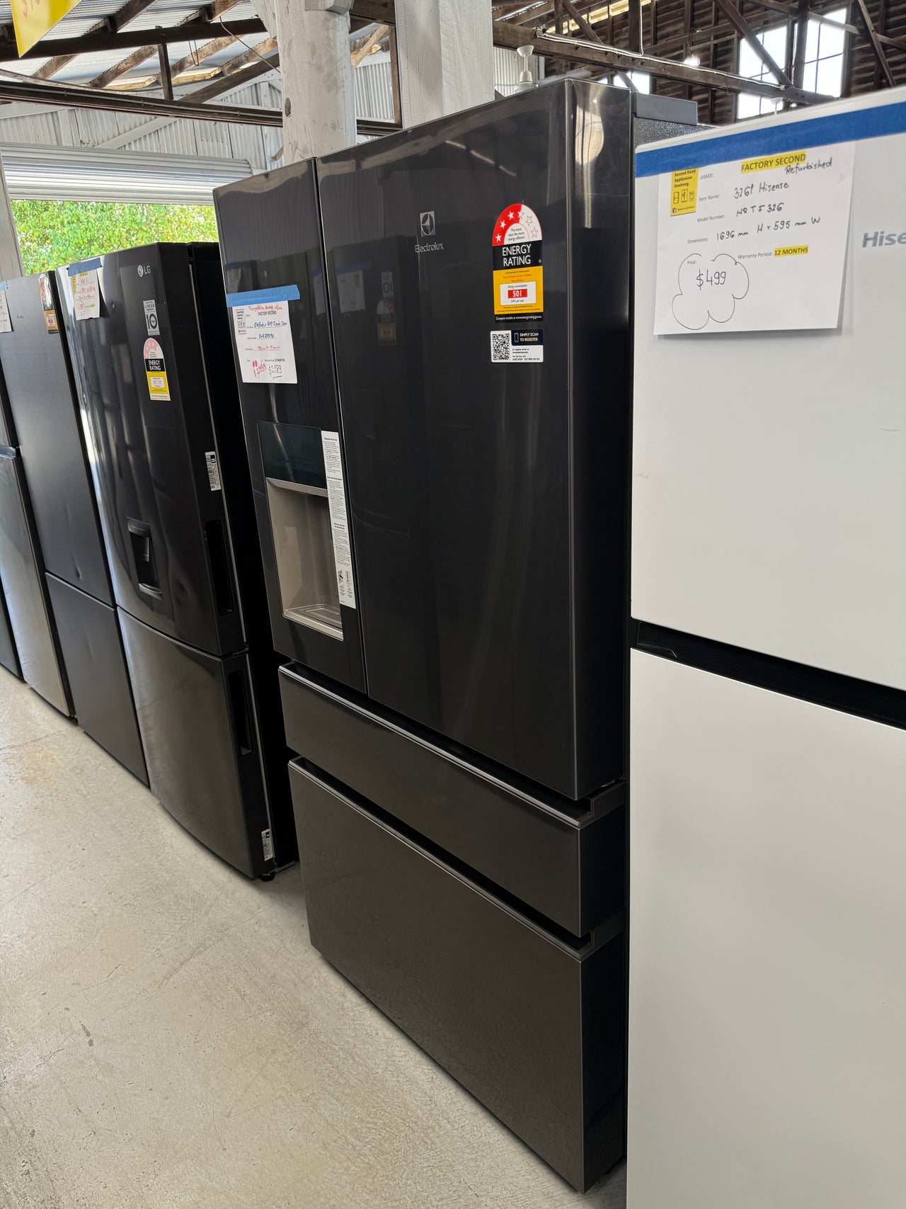 Transportation damaged Electrolux 609L French Door Refrigerator EHE6899BA - Second Hand Appliances Geebung