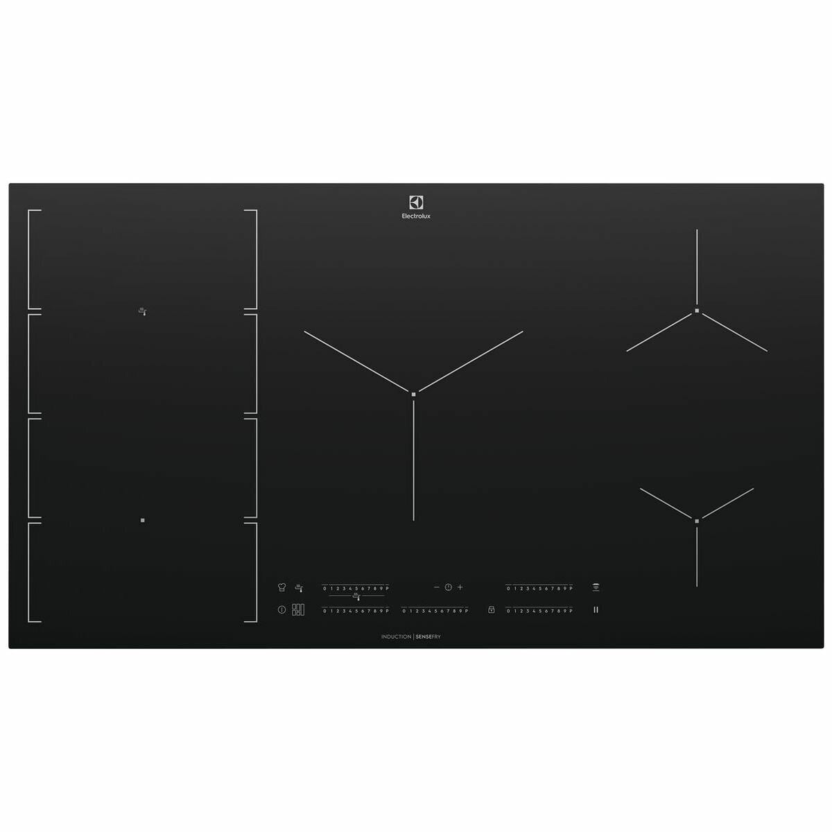 Factory second Electrolux 90cm 5-Zone Induction Cooktop – Black Glass Finish  Model: EHI977BE - Second Hand Appliances Geebung