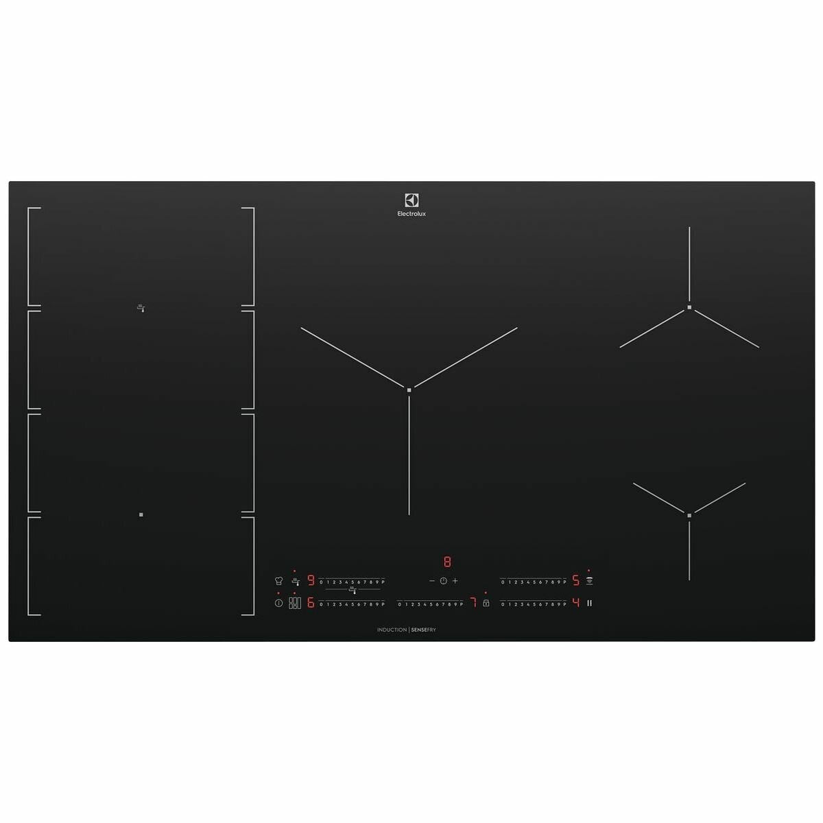 Factory second Electrolux 90cm 5-Zone Induction Cooktop – Black Glass Finish  Model: EHI977BE - Second Hand Appliances Geebung