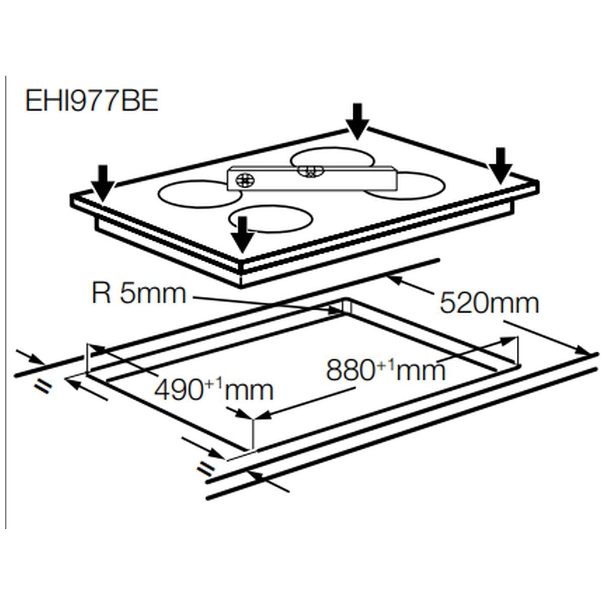 Factory second Electrolux 90cm 5-Zone Induction Cooktop – Black Glass Finish  Model: EHI977BE - Second Hand Appliances Geebung