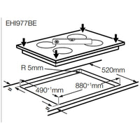 Thumbnail for Factory second Electrolux 90cm 5-Zone Induction Cooktop – Black Glass Finish  Model: EHI977BE - Second Hand Appliances Geebung