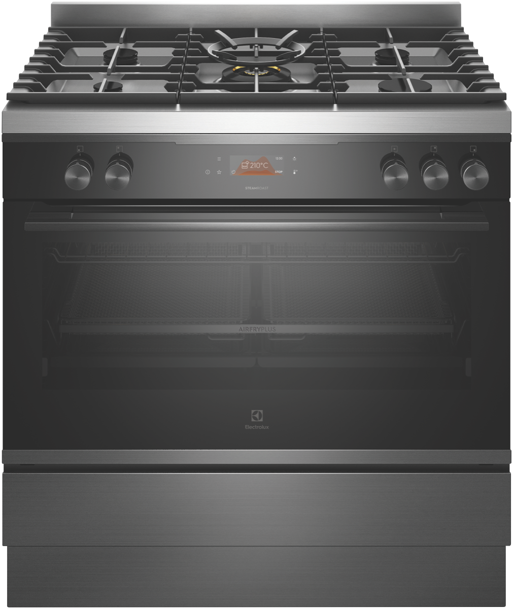Factory second Electrolux 90cm Dual Fuel Freestanding Cooker – Dark Stainless Steel (EFEP916DSE) - Second Hand Appliances Geebung