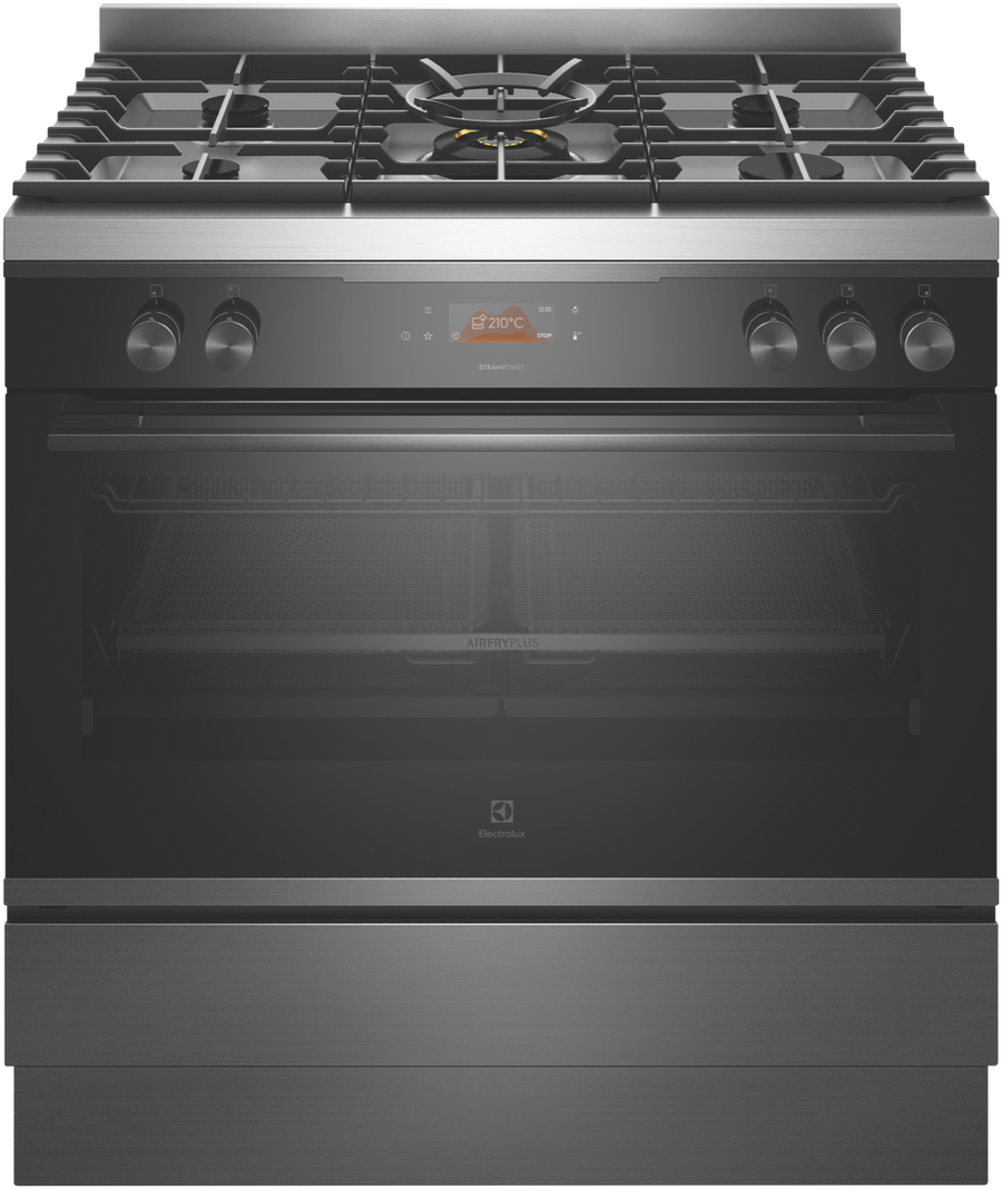 Factory second Electrolux 90cm Dual Fuel Freestanding Cooker – Dark Stainless Steel (EFEP916DSE) - Second Hand Appliances Geebung