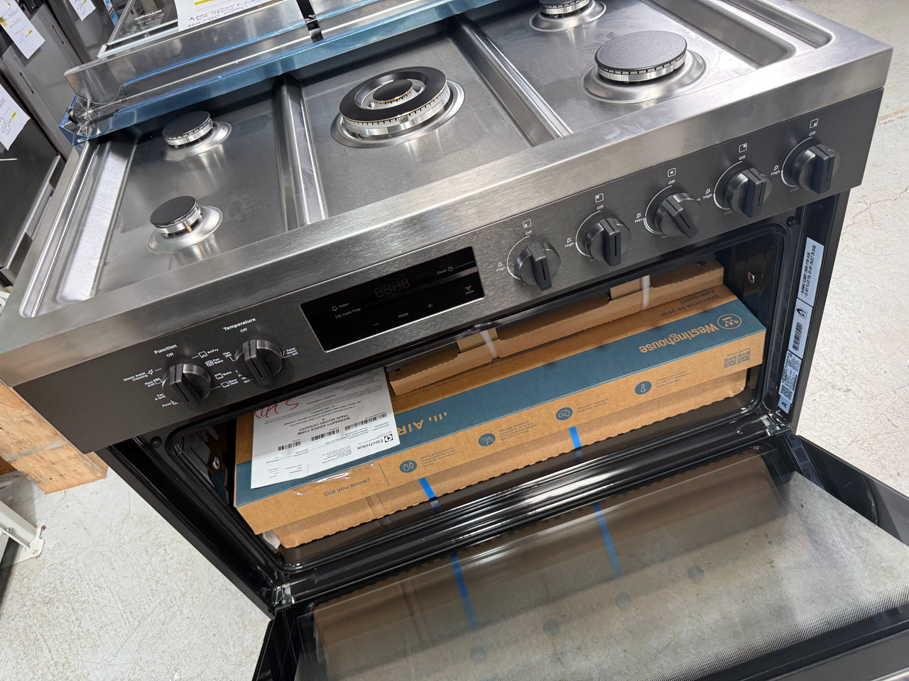 Factory second Electrolux 90cm Dual Fuel Freestanding Cooker – Dark Stainless Steel (EFEP916DSE) - Second Hand Appliances Geebung