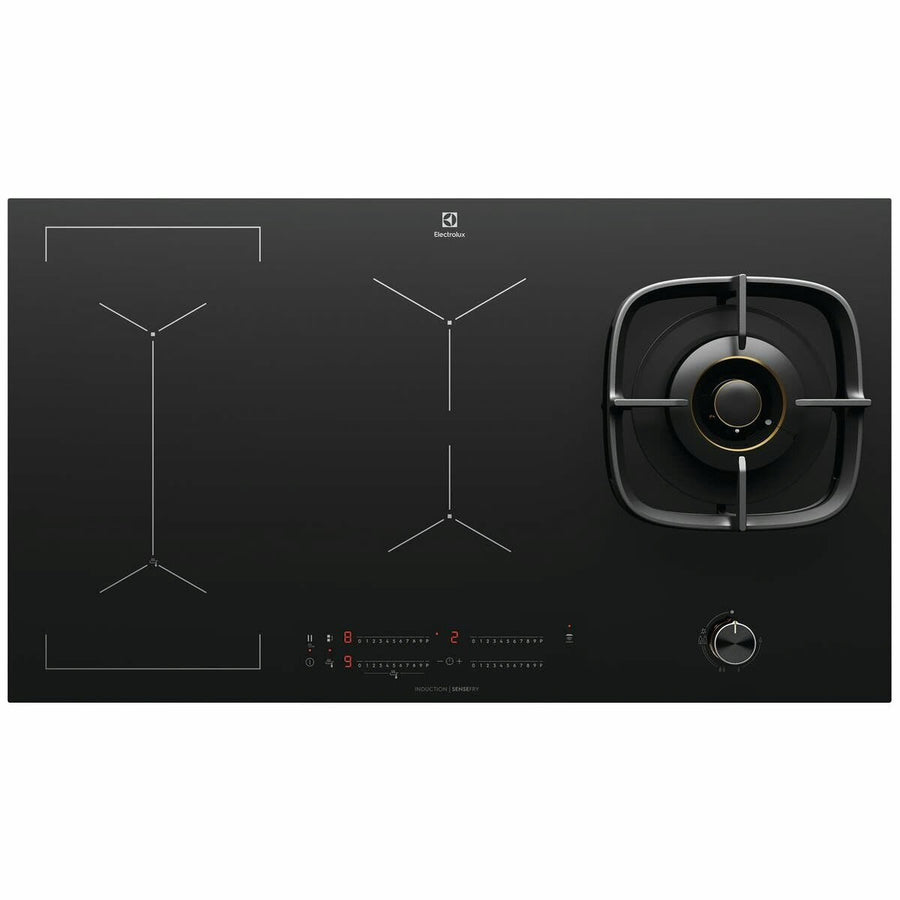 Factory second Electrolux 90cm Hybrid Gas & Induction Cooktop – Black  Model: EHH957BE(NAT) - Second Hand Appliances Geebung