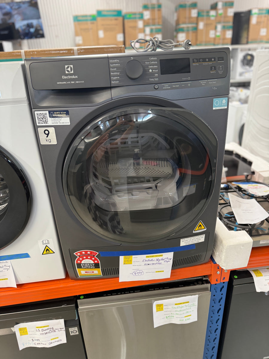 Buy Factory second Electrolux EDH903R7SC 9kg UltimateCare 700 Heat Pump Dryer – Dark Onyx |  | [product_variant] | Second Hand Appliances Geebung Brisbane