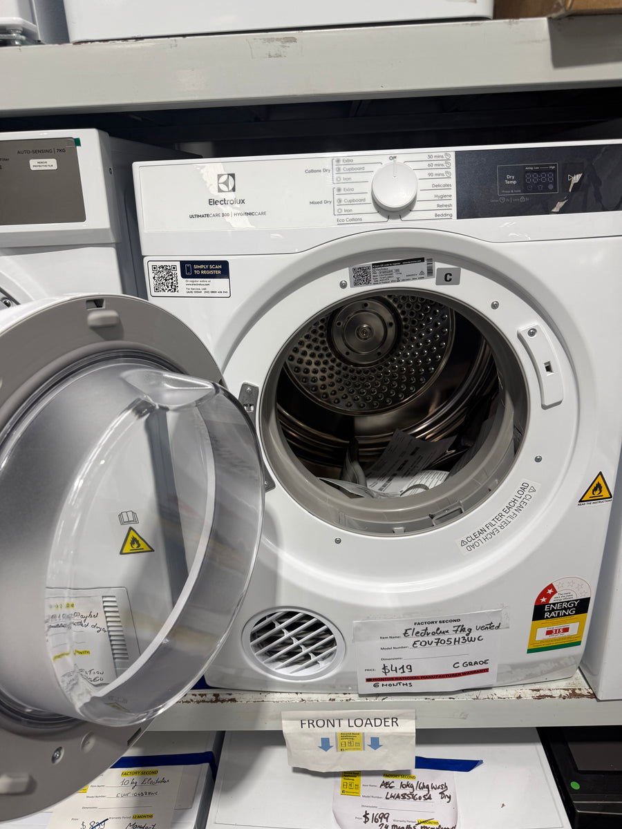 Factory second Electrolux EDV705H3WC 7kg vented tumble dryer(NAT) - Second Hand Appliances Geebung