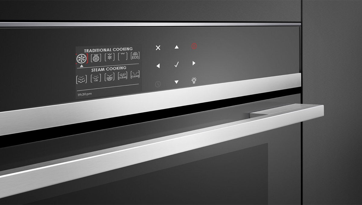 Factory second FISHER & PAYKEL 45CM COMPACT BUILT-IN COMBI-STEAM OVEN OS60NDB1 - Second Hand Appliances Geebung
