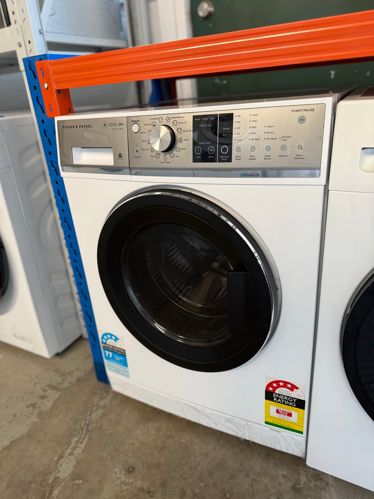 Factory second FISHER &PAYKEL 9KG FRONT LOADER WASHING MACHINE Model: WH9060P3 - Second Hand Appliances Geebung