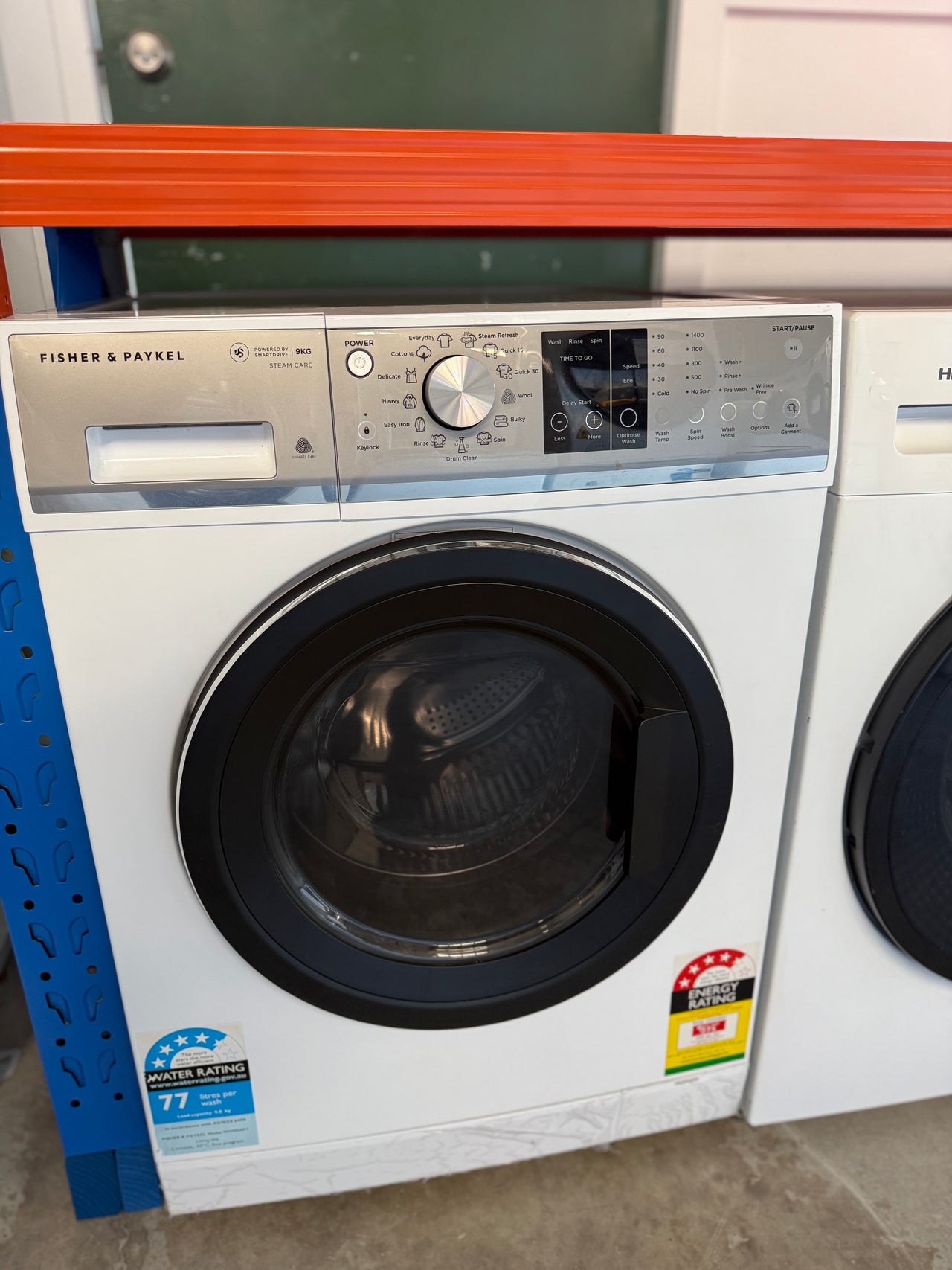 Factory second FISHER &PAYKEL 9KG FRONT LOADER WASHING MACHINE Model: WH9060P3 - Second Hand Appliances Geebung