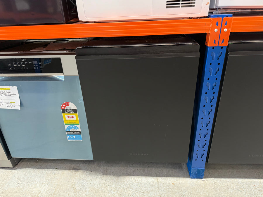 Factory second FISHER PAYKEL SERIES 7 TALL BUILT UNDER DISHWASHER WITH SANITISE BLACK DW60UZT4B2 - Second Hand Appliances Geebung